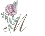 pink rose M letter