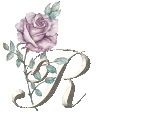 pink rose R letter