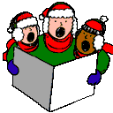 Friends singing carols
