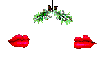 Kiss under the mistletoe