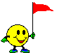 Smiley with Flag