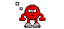 Angry red smiley