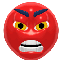 Angry red smiley