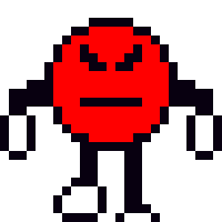 Angry red smiley