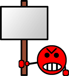 Red smiley sign