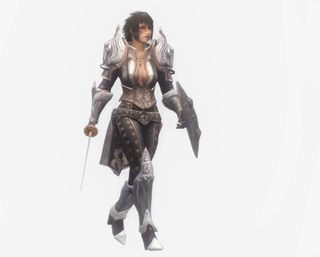 Female warrior running