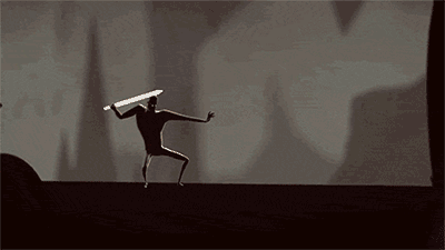 Wariror and huge worm