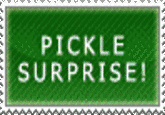 Pickle surprise on a stamp