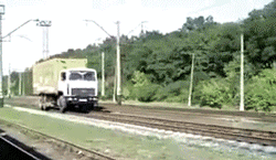 Truck and train