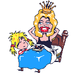 Girl and queen mother