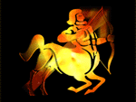 Sagittarius sign ablaze