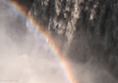 Rainbow in waterfalls