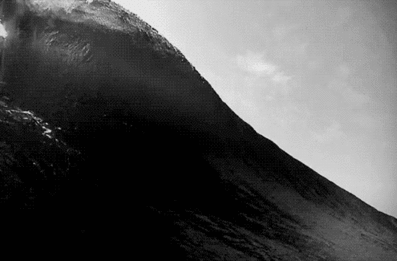 Sea wave black and white