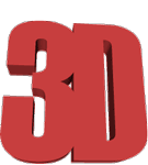 3D red