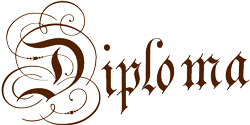 Diploma old text