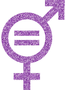 Man and woman equality symbol