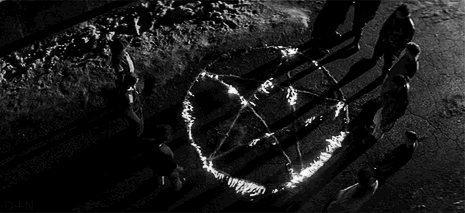 5 pointed star on the floor 