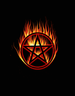 Burning pentagram 
