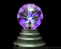 Touching plasma ball