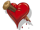 Heart with wooden stake