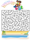 Holidays maze activity page