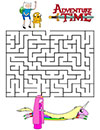 Adventure Time maze activity page