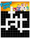 Family Guy crossword puzzle activity page